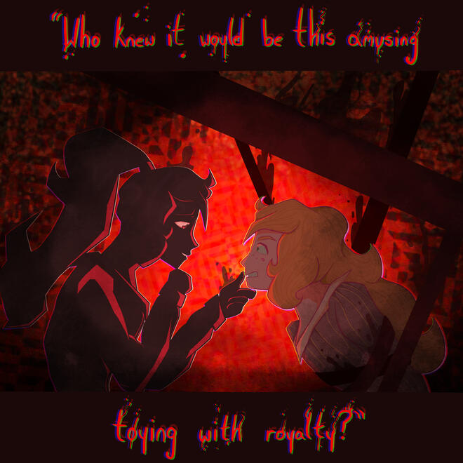 2 Half-Color Characters, Main Art Style, Shaded, Simple BG